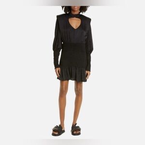 Farm Rio Black Heart Cut Out Dress in Black Size XL